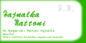 hajnalka mattoni business card